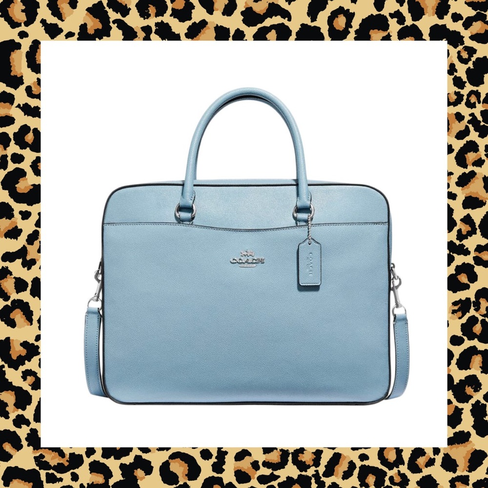 COACH Crossgrain Leather Laptop Bag Briefcase